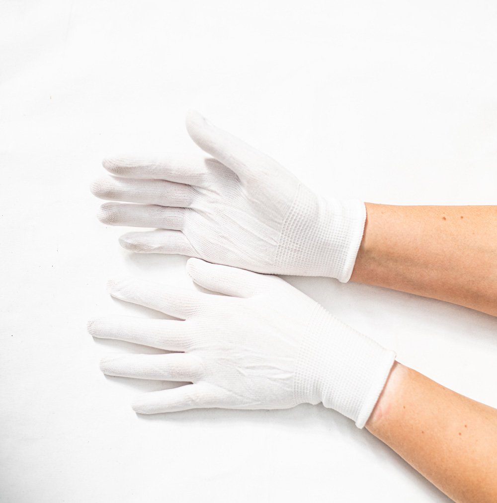 Перчатки нейлоновые БЕЗ ПВХ точки, цвет белый, р-р 7, Strong